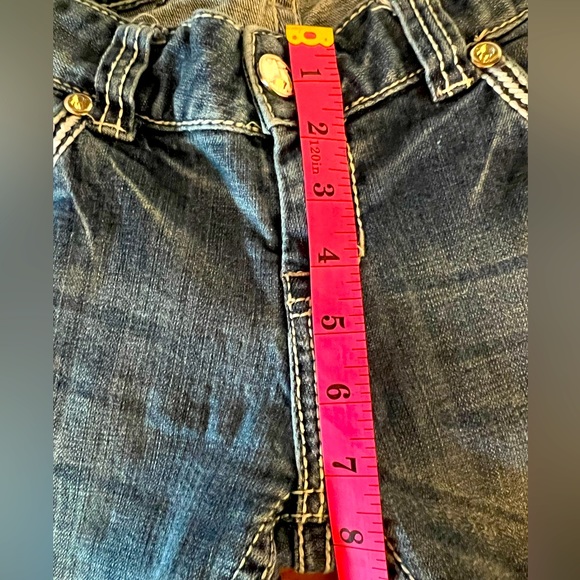 Rock n Roll Cowgirl Dark Denim Jeans with Rhinestones Style WD8516 Size 28x32 - Picture 12 of 14